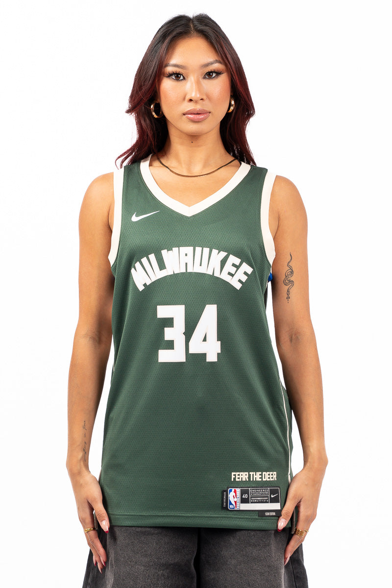 Milwaukee Bucks Giannis Antetokounmpo Icon Swingman Jersey - Womens