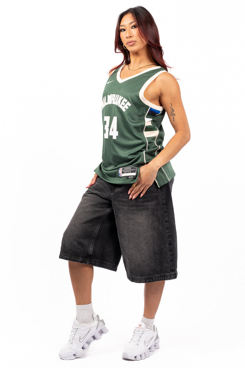 Milwaukee Bucks Giannis Antetokounmpo Icon Swingman Jersey - Womens