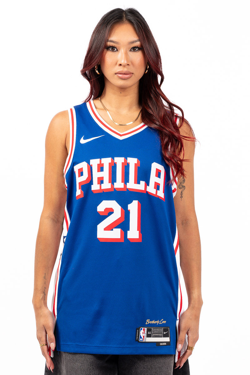 Joel Embiid Philadelphia 76ers Icon NBA Jersey - Womens