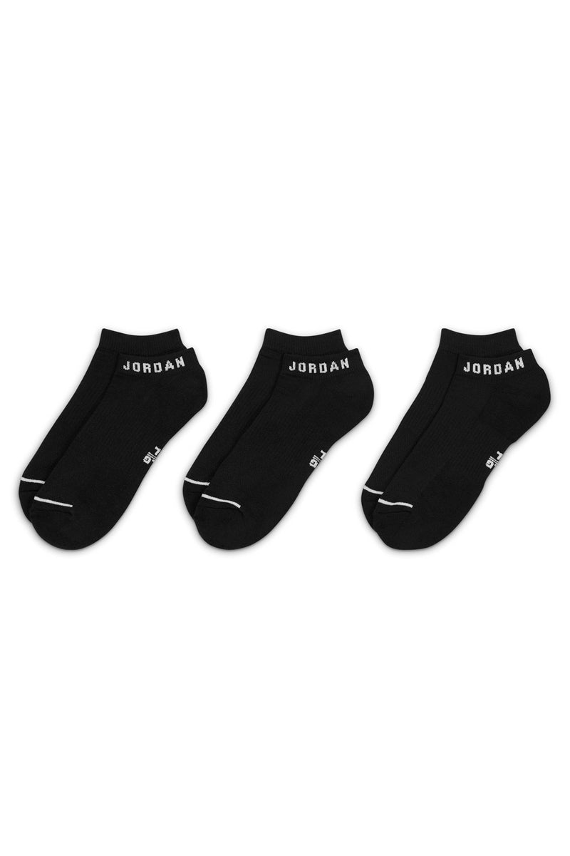 Jordan 3 Pack Everyday No-Show Socks in Black - Womens