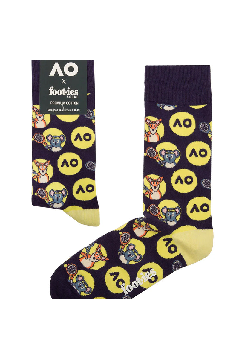 Australian Open Aussie Animals Cotton Socks - Mens