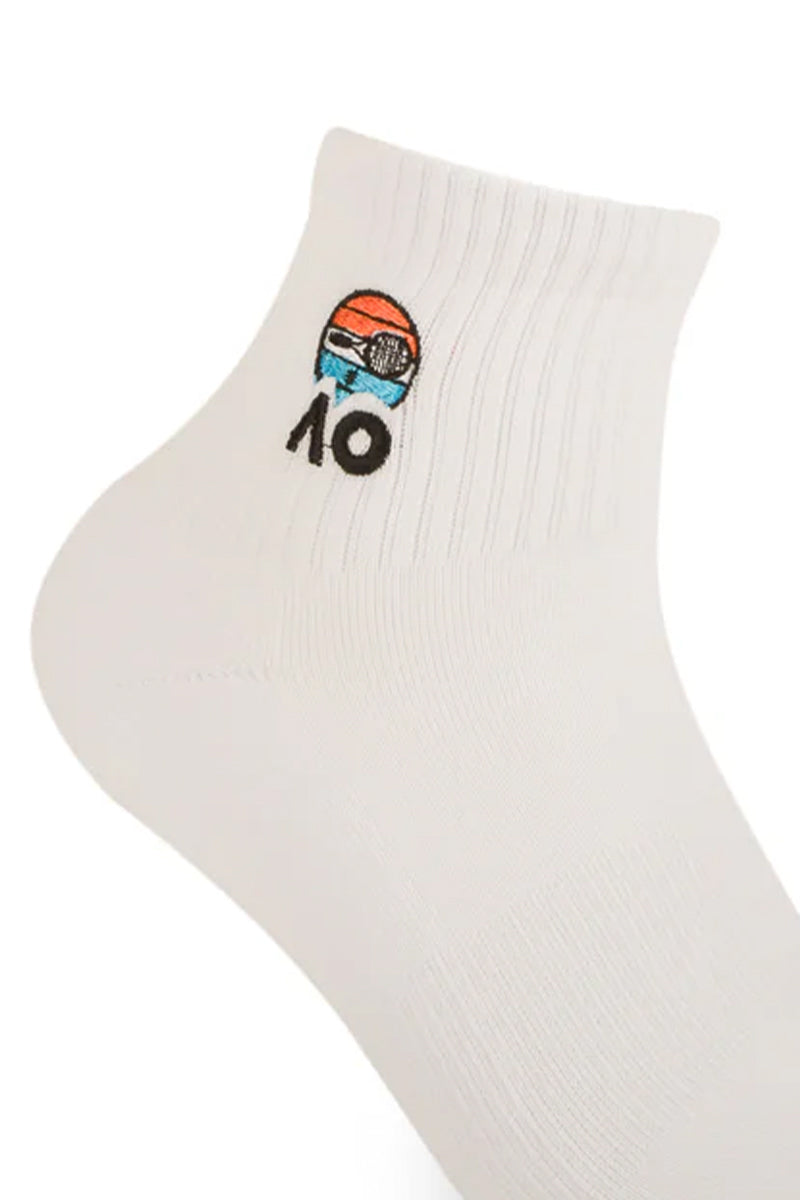 Australian Open Sunset Racket Quarter Sock 2 Pack - Womens
