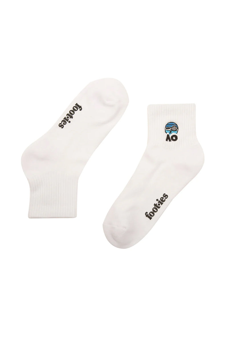 Australian Open Sunset Racket Quarter Sock 2 Pack - Womens