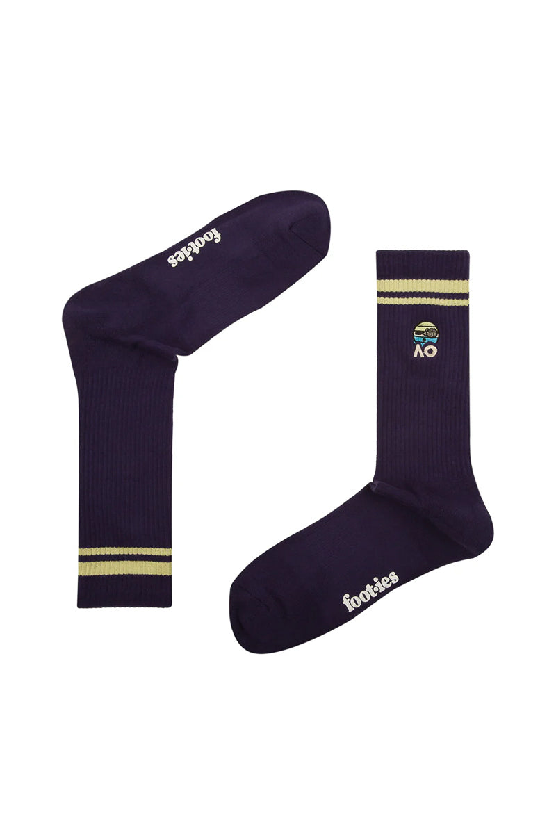 Australian Open Sunset Racket 2 Pack Socks