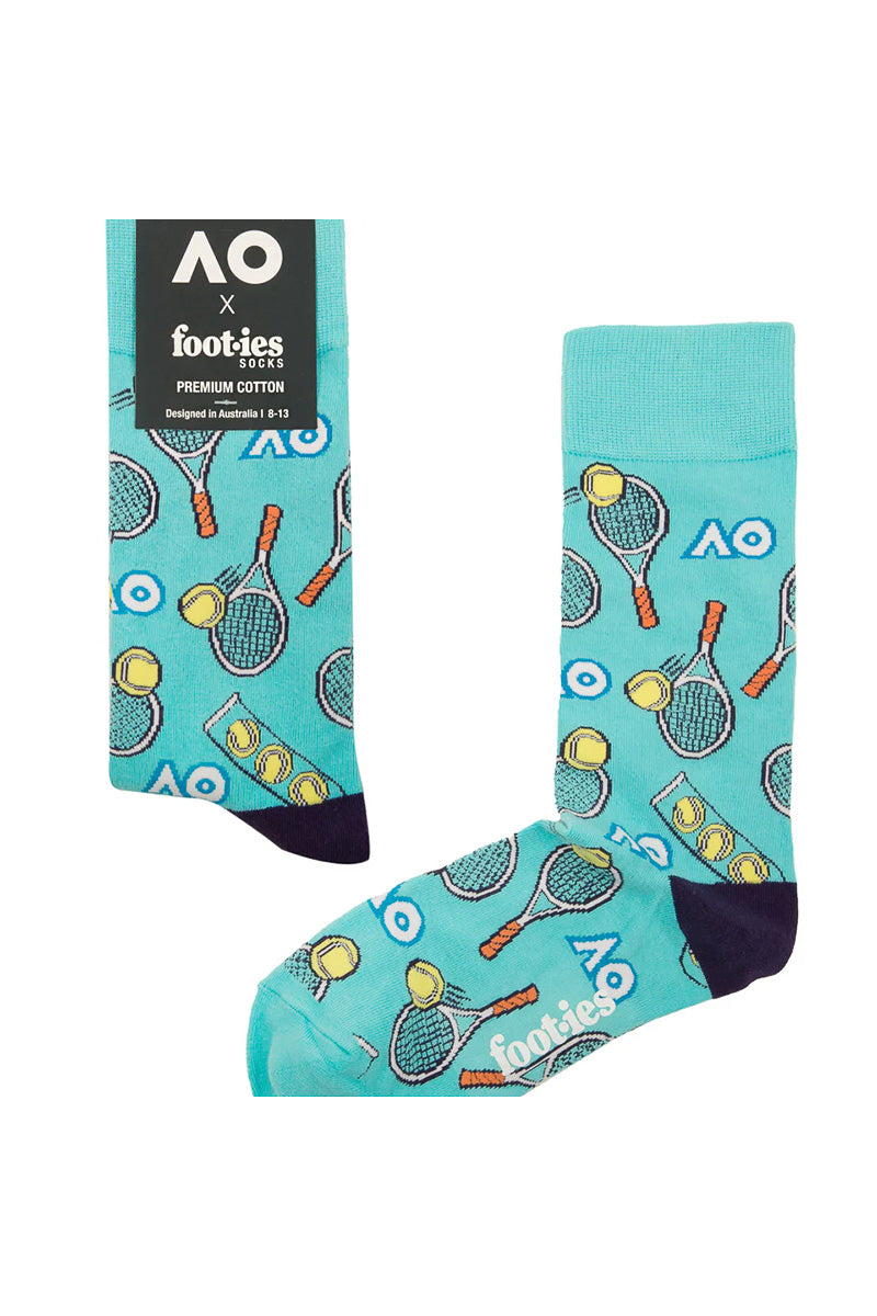 Australian Open Tennis Time Cotton Socks - Womens