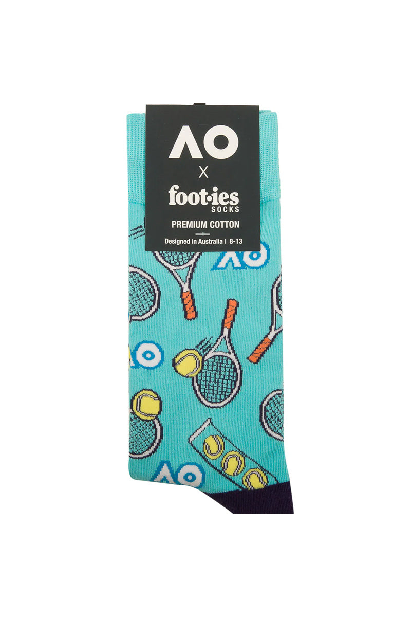 Australian Open Tennis Time Cotton Socks - Mens
