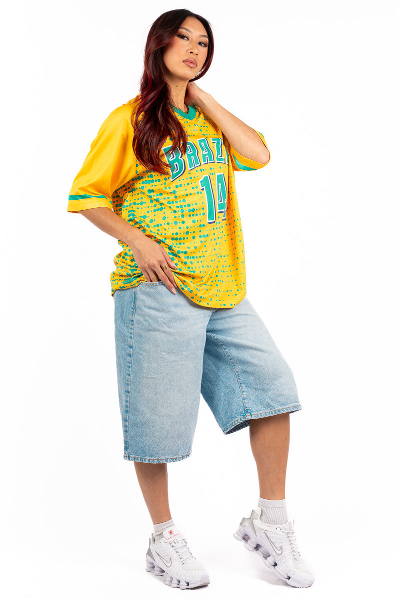 FIFA World Cup 1994 Brazil Sub Soccer Jersey - Womens