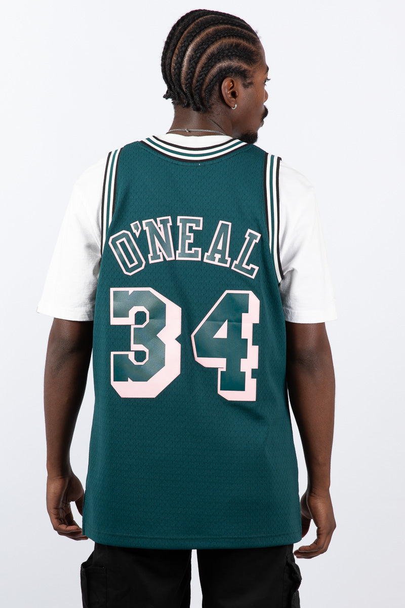 Shaquille O'Neal LA Lakers Deep Emerald Hardwood Classic Swingman Jersey - Mens