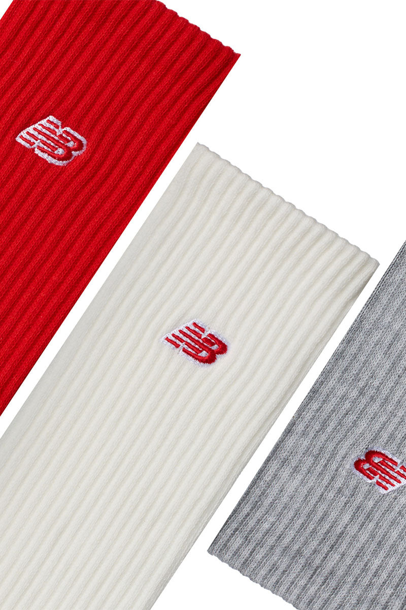 New Balance Patch Logo 3 Pack Crew Socks - Womens