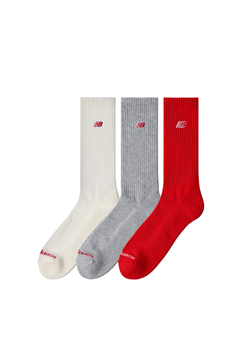 New Balance Patch Logo 3 Pack Crew Socks - Womens