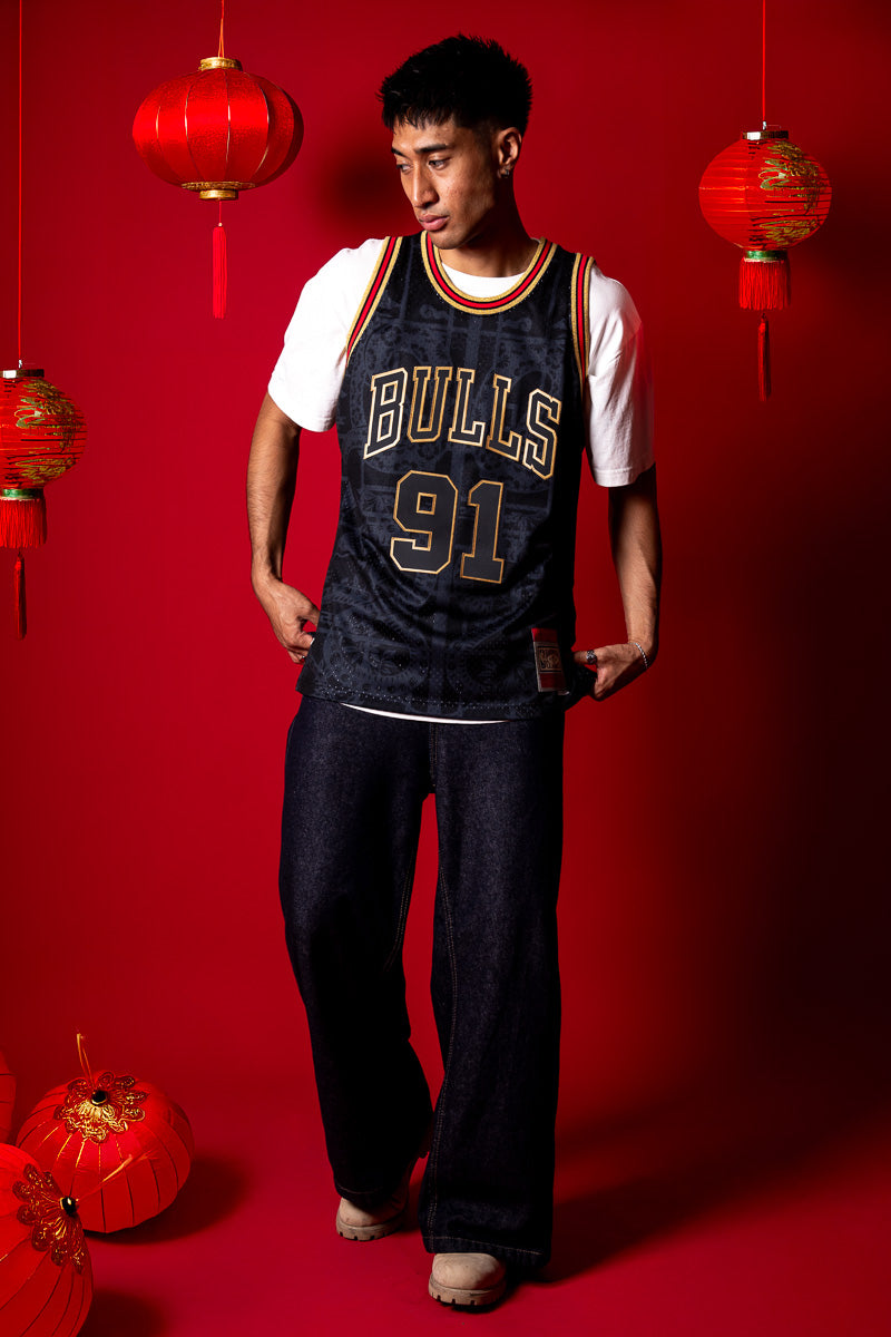 Dennis Rodman Chicago Bulls Year of the Snake Hardwood Classic Swingman Jersey