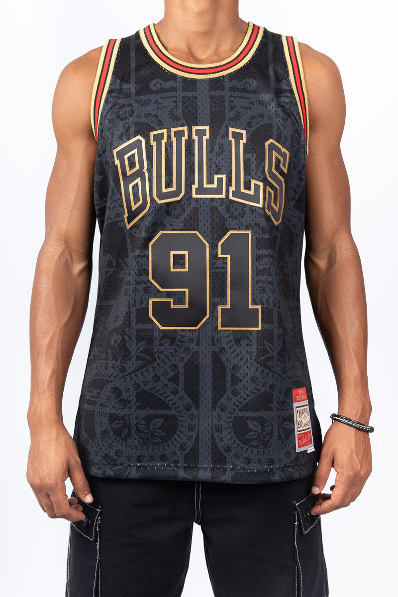 Dennis Rodman Chicago Bulls Year of the Snake Hardwood Classic Swingman Jersey