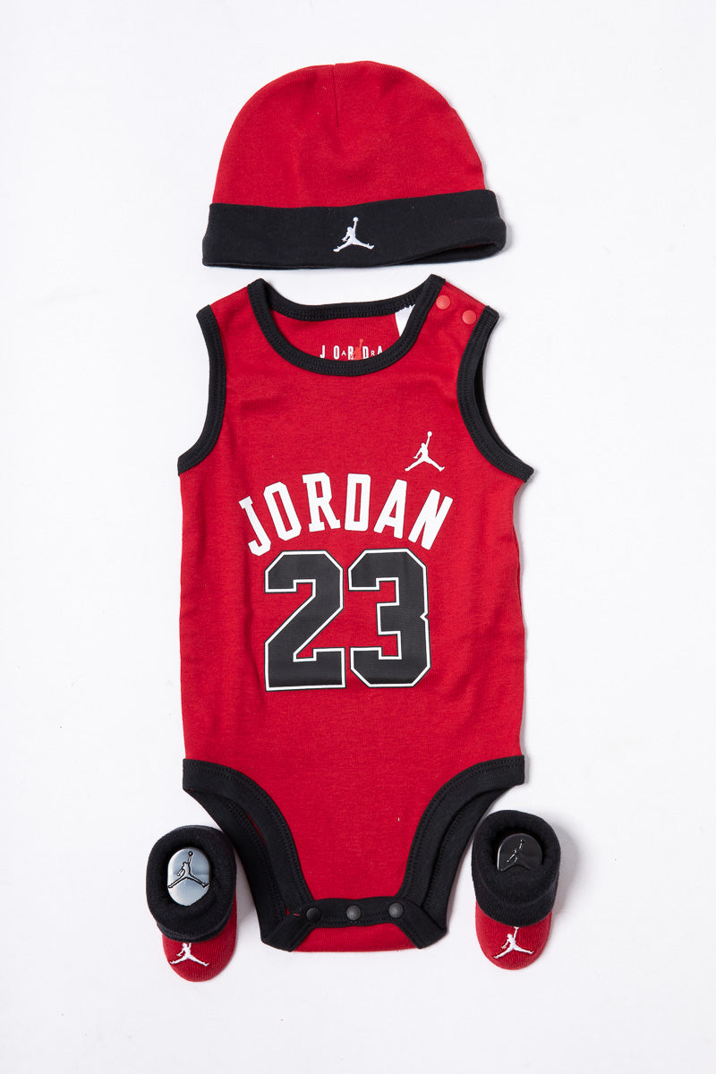 Jumpman Bodysuit, Hat and Booties Baby Box Set