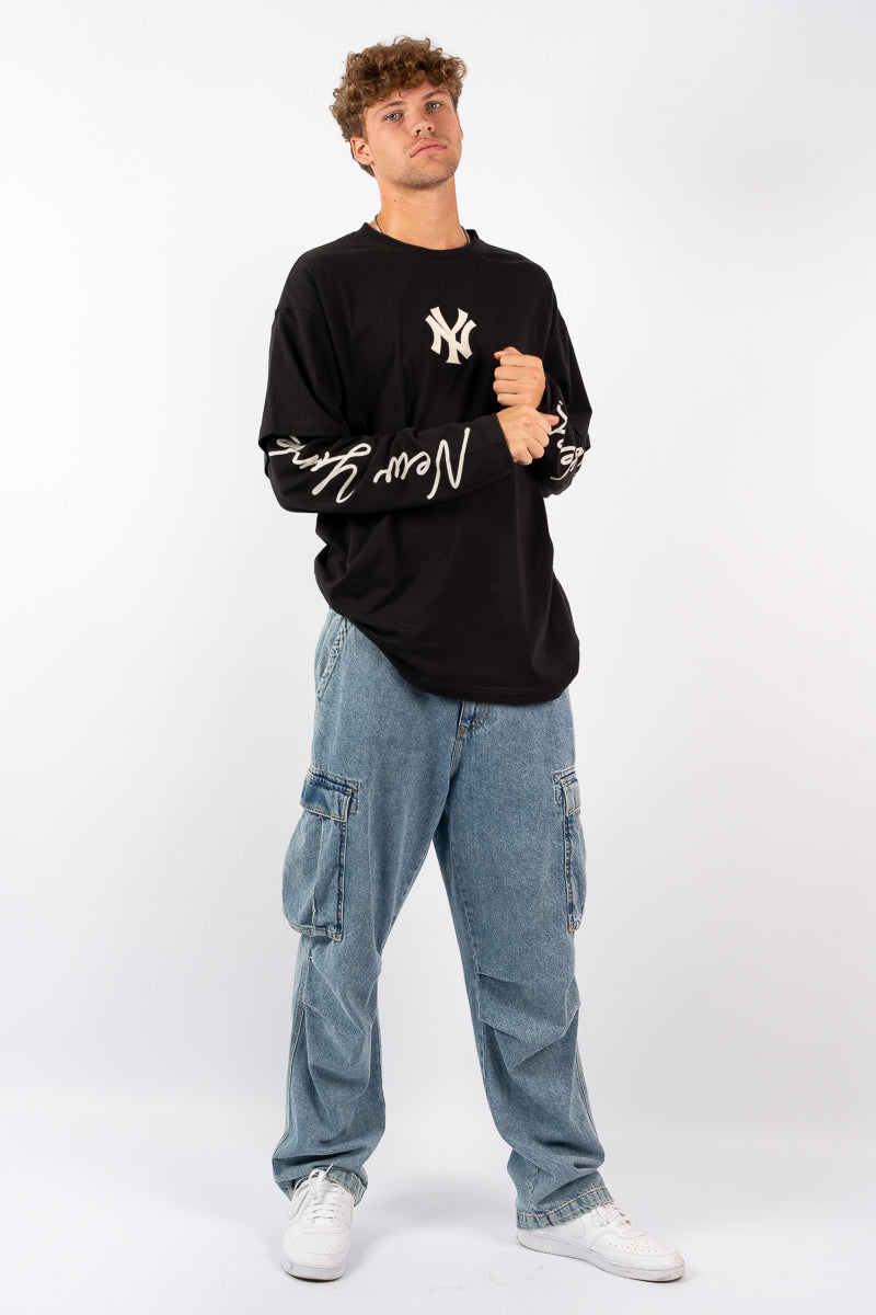 NY Yankees Script Layer Long-Sleeve Tee