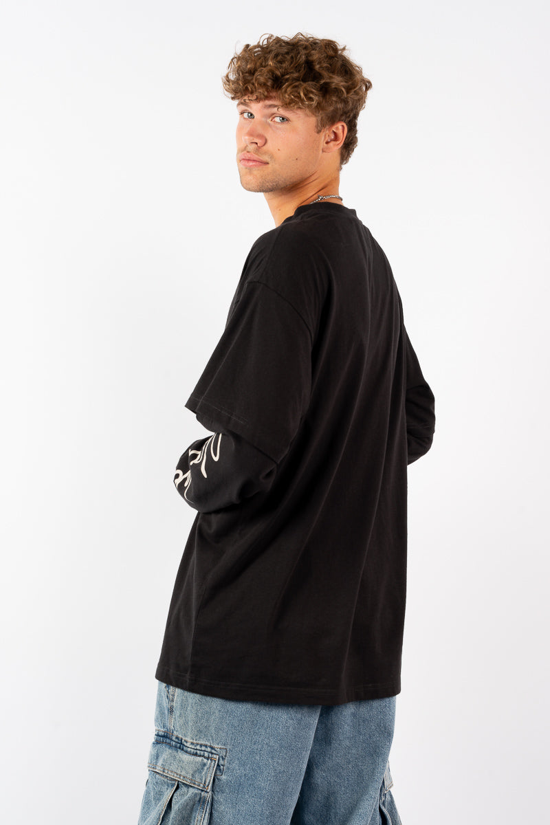 NY Yankees Script Layer Long-Sleeve Tee