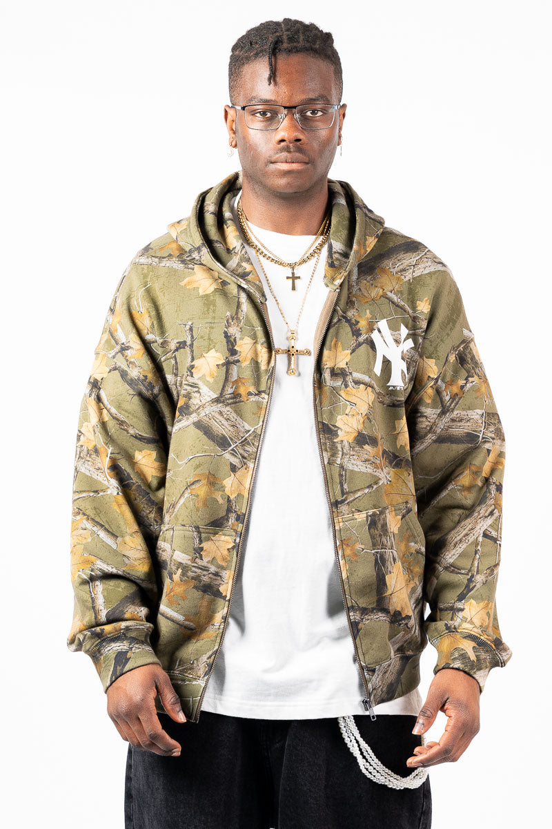 NY Yankees Urban Forest Zip Up Hoodie
