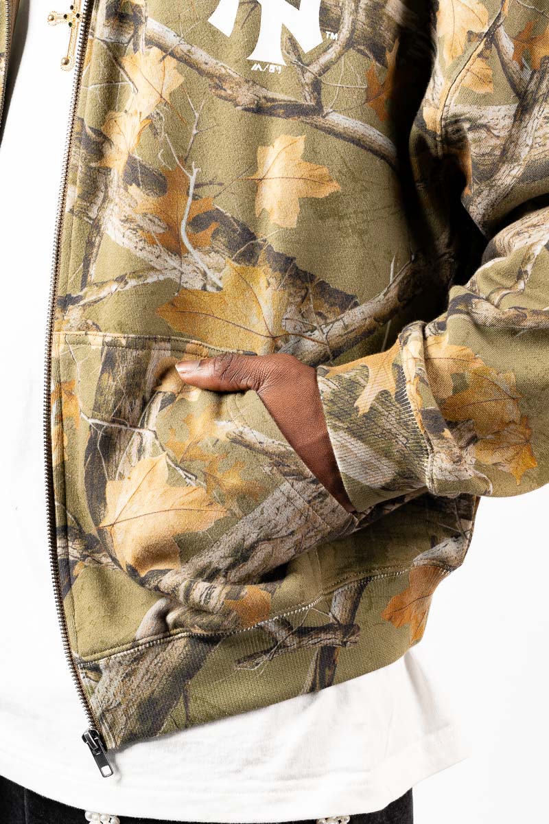 NY Yankees Urban Forest Zip Up Hoodie