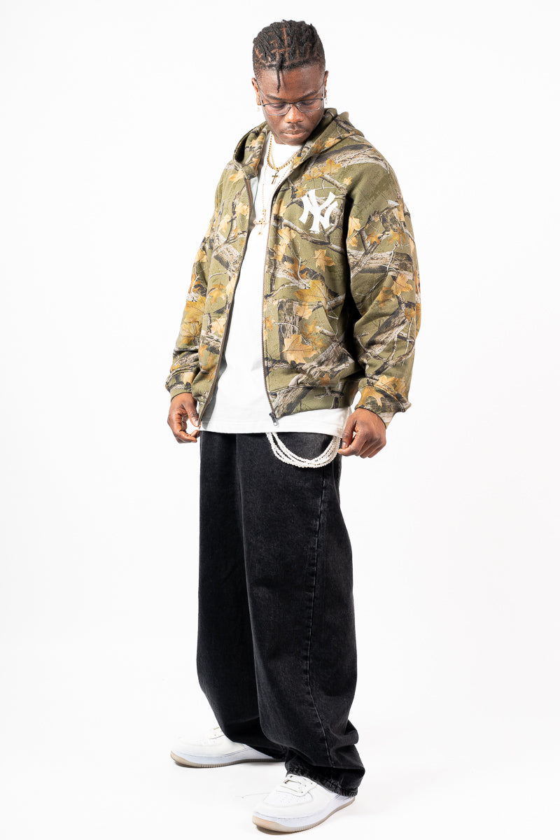 NY Yankees Urban Forest Zip Up Hoodie