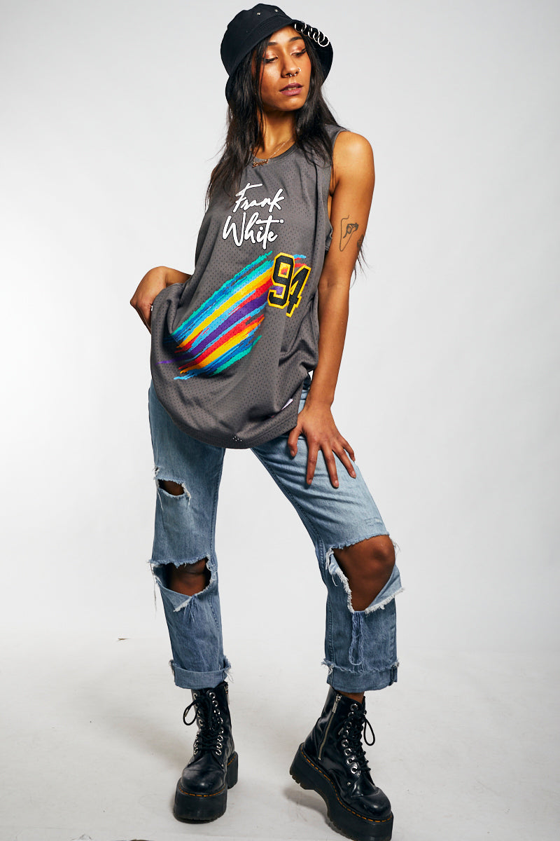 Frank White Jersey in Charcoal