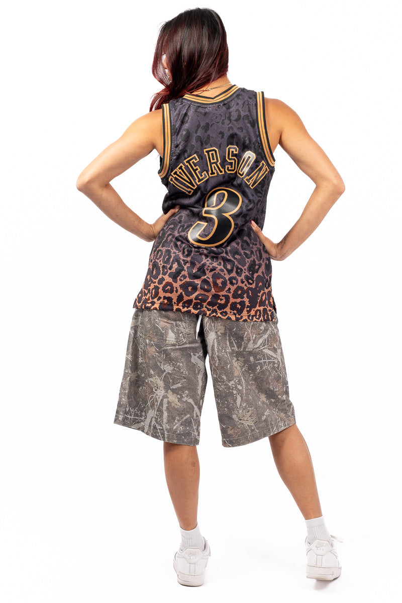 76ers Iverson Leopard Gradient NBA Hardwood Classic Jersey