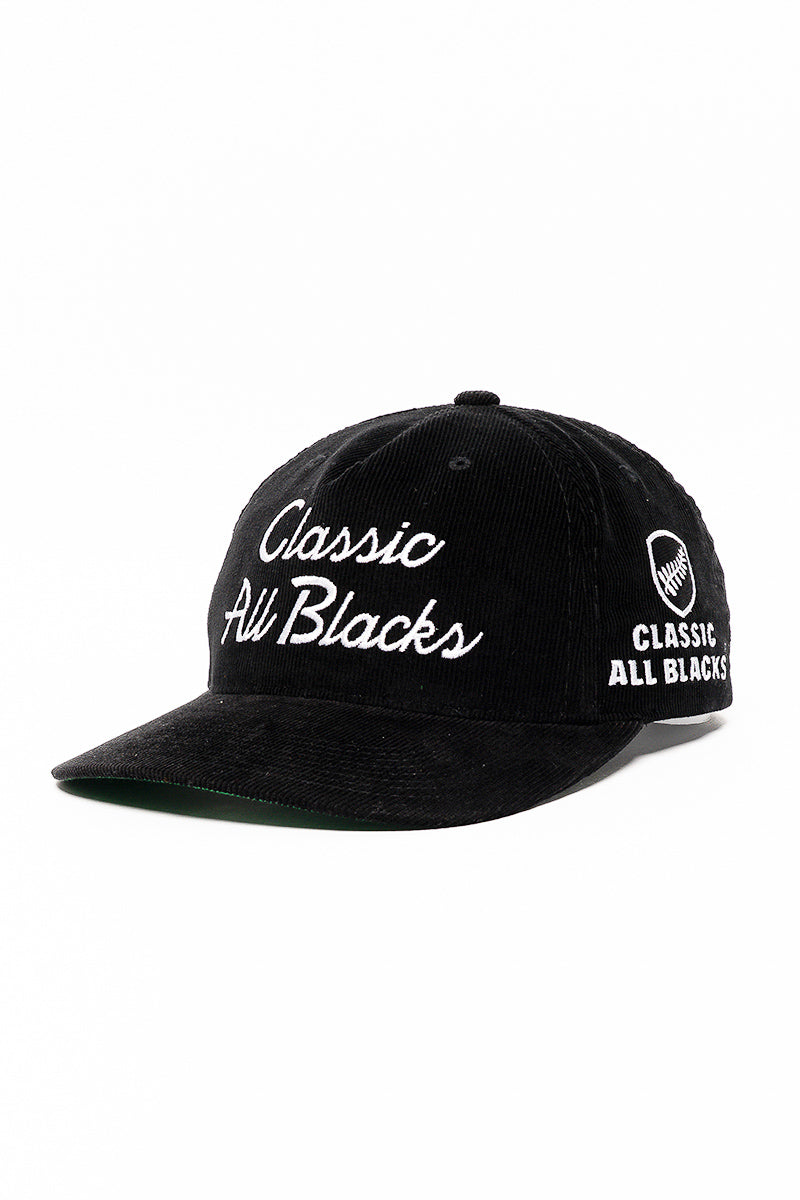 Classic All Blacks Corduroy Script Origin Cap