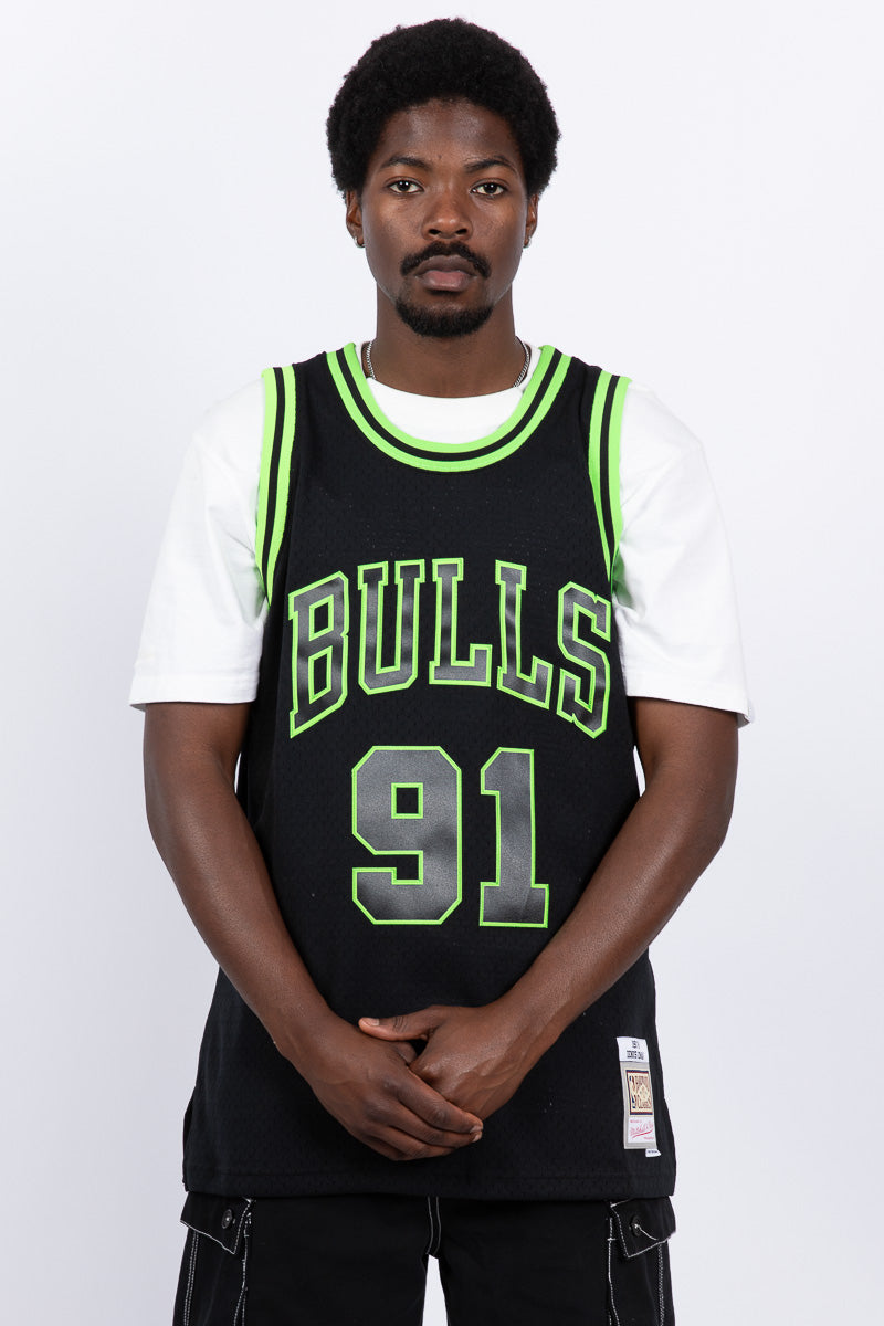 Dennis Rodman Chicago Bulls Hyper Venom Hardwood Classic Swingman Jersey