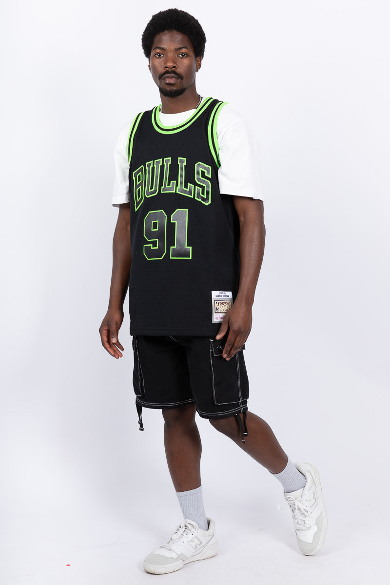 Dennis Rodman Chicago Bulls Hyper Venom Hardwood Classic Swingman Jersey