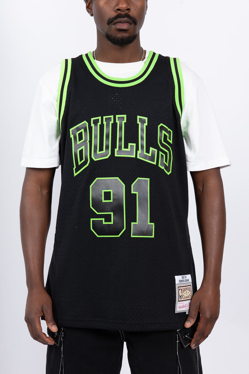 Dennis Rodman Chicago Bulls Hyper Venom Hardwood Classic Swingman Jersey