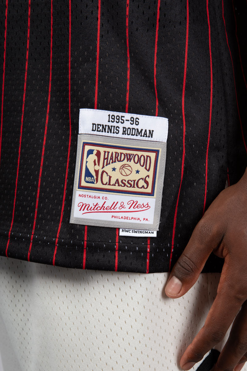 Dennis Rodman 1995-96 Hardwood Classic NBA Swingman Jersey- Mens Black - Mens