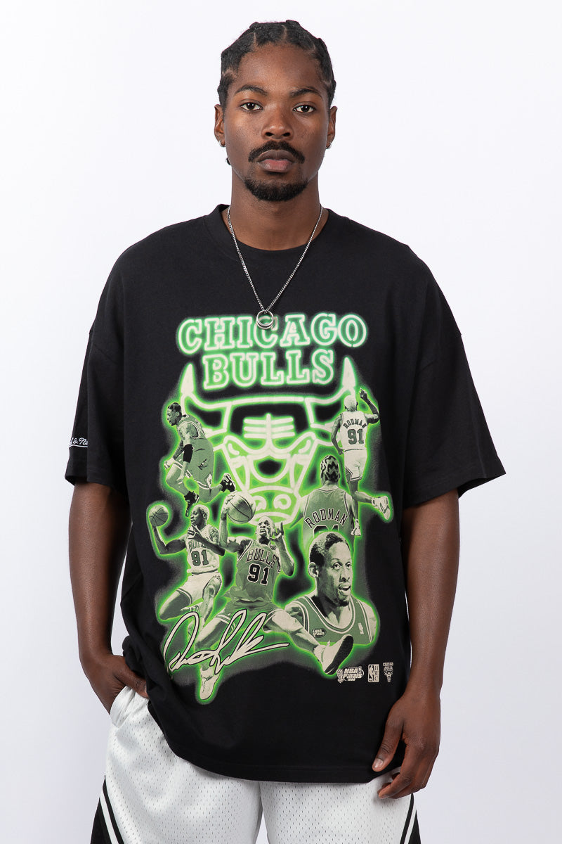 Dennis Rodman Chicago Bulls Hyper Venom Glow Up Tee
