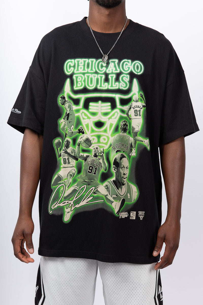 Dennis Rodman Chicago Bulls Hyper Venom Glow Up Tee