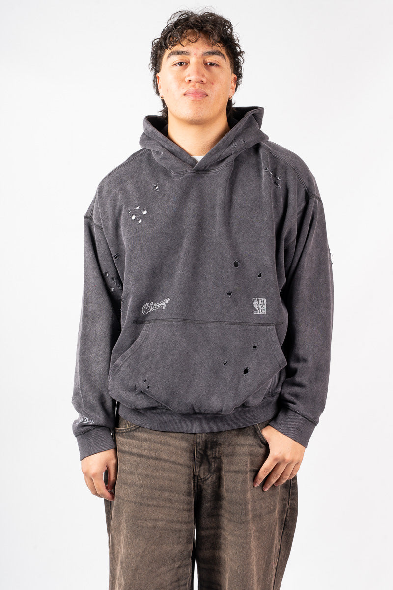 Chicago Bulls Chrome Logo Pullover Hoodie - Mens