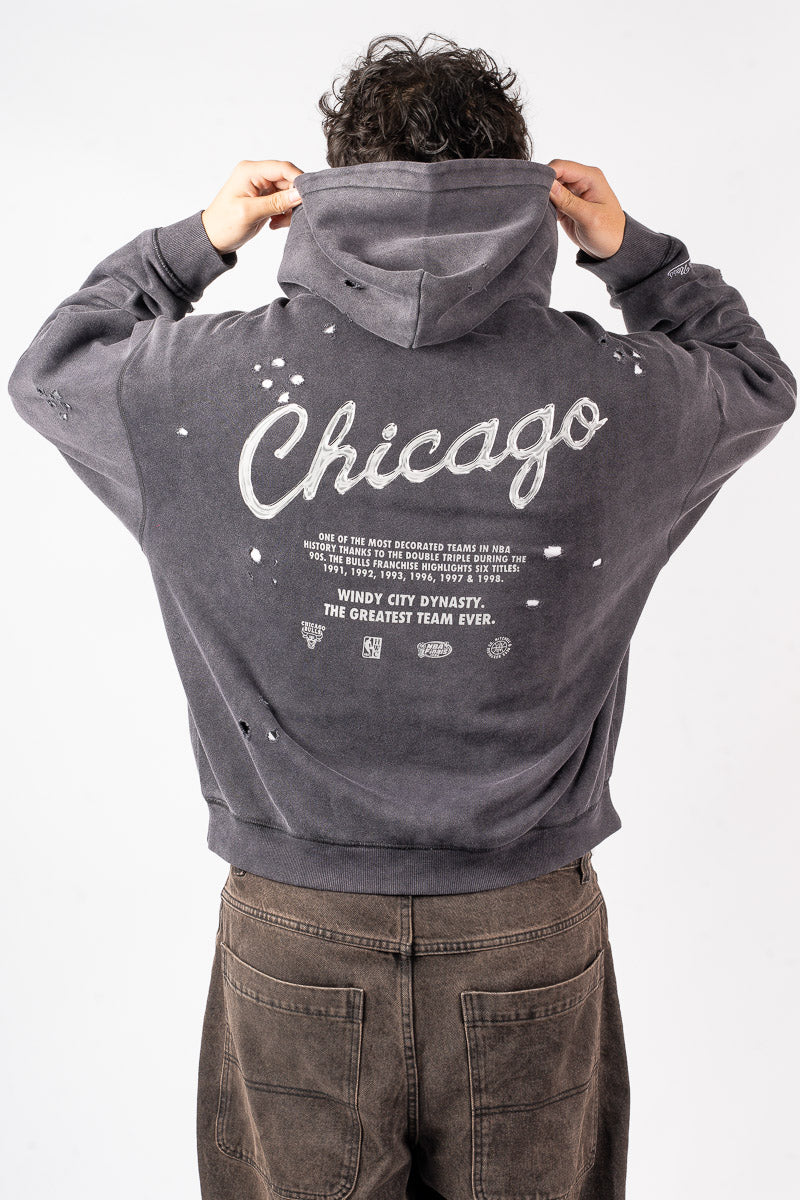 Chicago Bulls Chrome Logo Pullover Hoodie - Mens