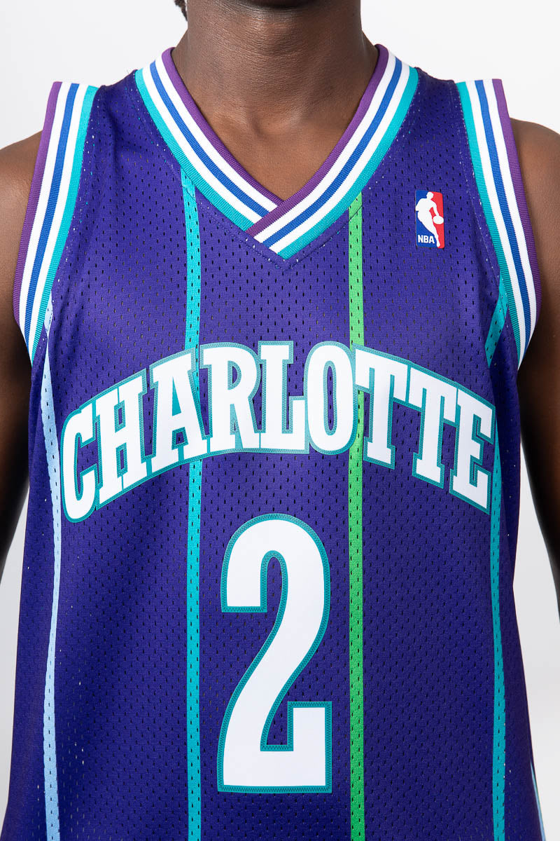 Larry Johnson Charlotte Hornets 92-93 Hardwood Classic Swingman Jersey - Mens
