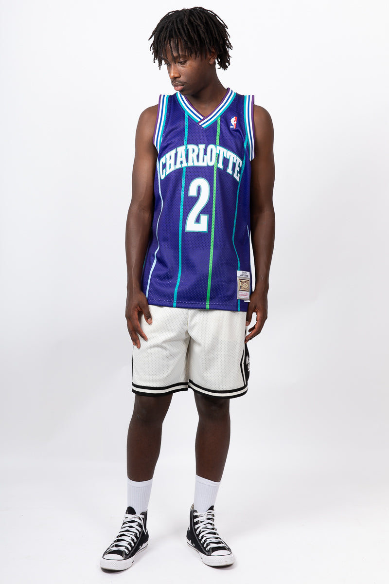 Larry Johnson Charlotte Hornets 92-93 Hardwood Classic Swingman Jersey - Mens