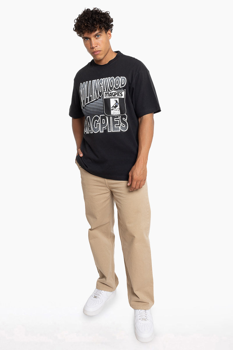 Collingwood Magpies Inline Stack Tee - Mens