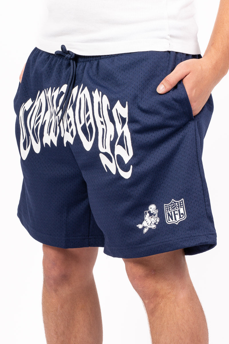 Dallas Cowboys Stars & Text Mesh Shorts
