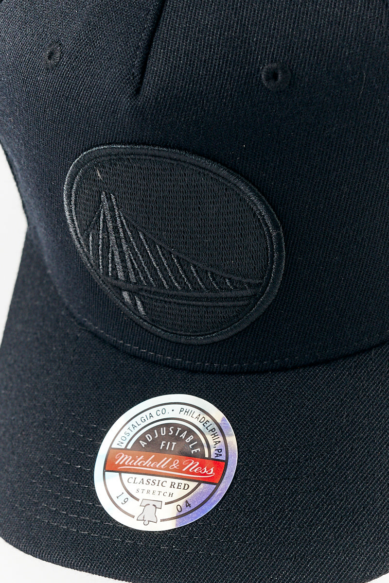 Golden State Warriors Classic Team Pinch Panel Snapback Cap Black/Black