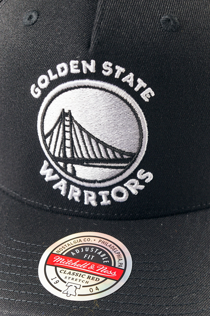 Golden State Warriors Classic Red Team Logo Pinch Panel in Black/White