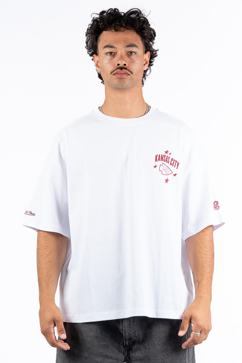 Kansas City Chiefs Stars & Text Boxy Tee