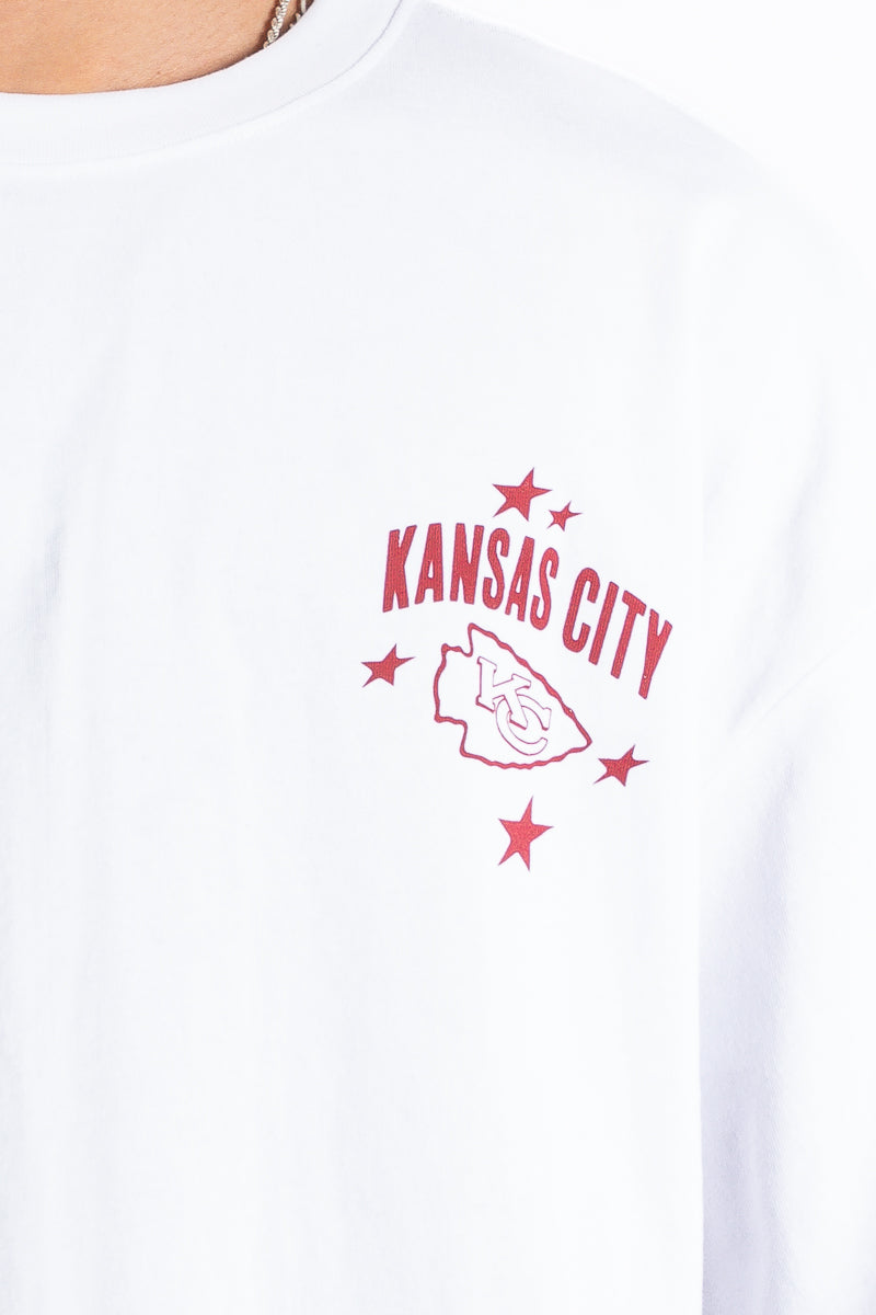 Kansas City Chiefs Stars & Text Boxy Tee