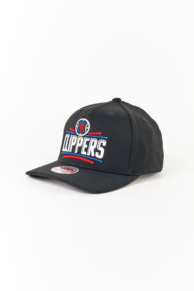 L.A Clippers Classic Red Team Logo Pinch Panel in Black