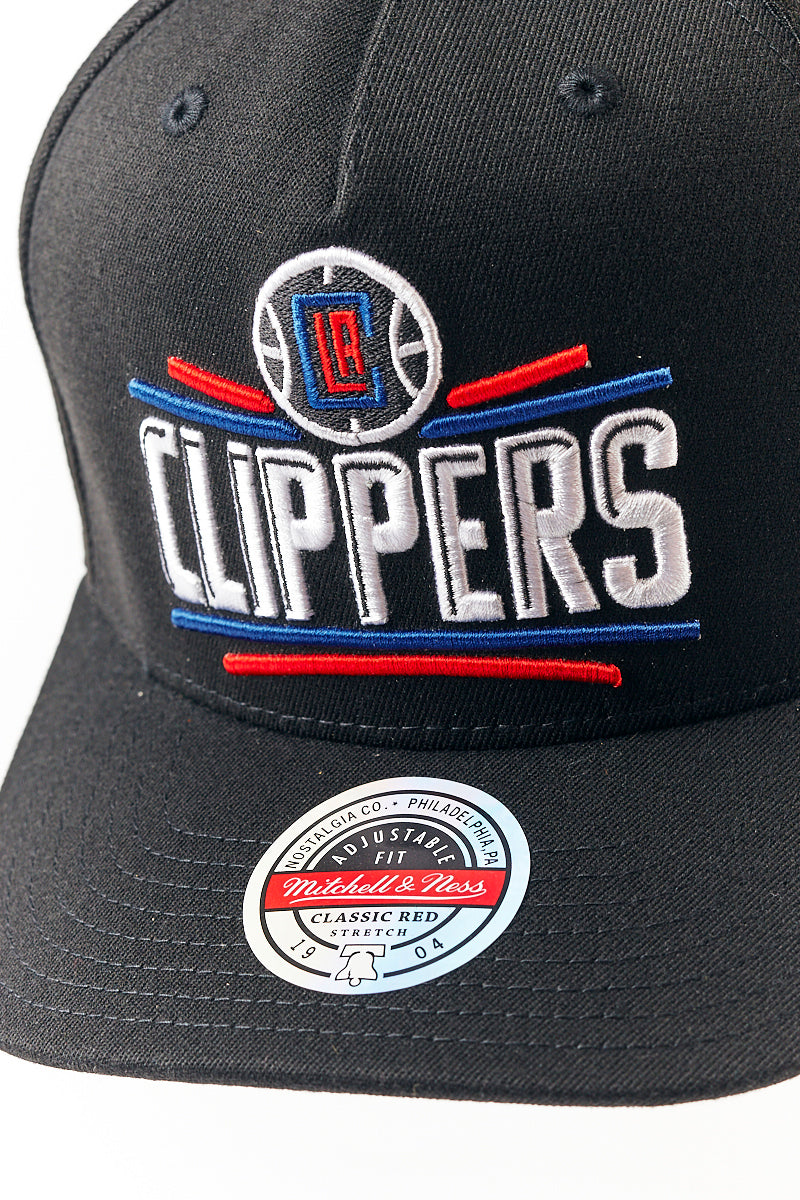 L.A Clippers Classic Red Team Logo Pinch Panel in Black