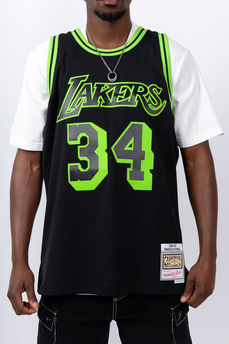 Shaquille O'Neal Los Angeles Lakers Hyper Venom Hardwood Classic Swingman Jersey