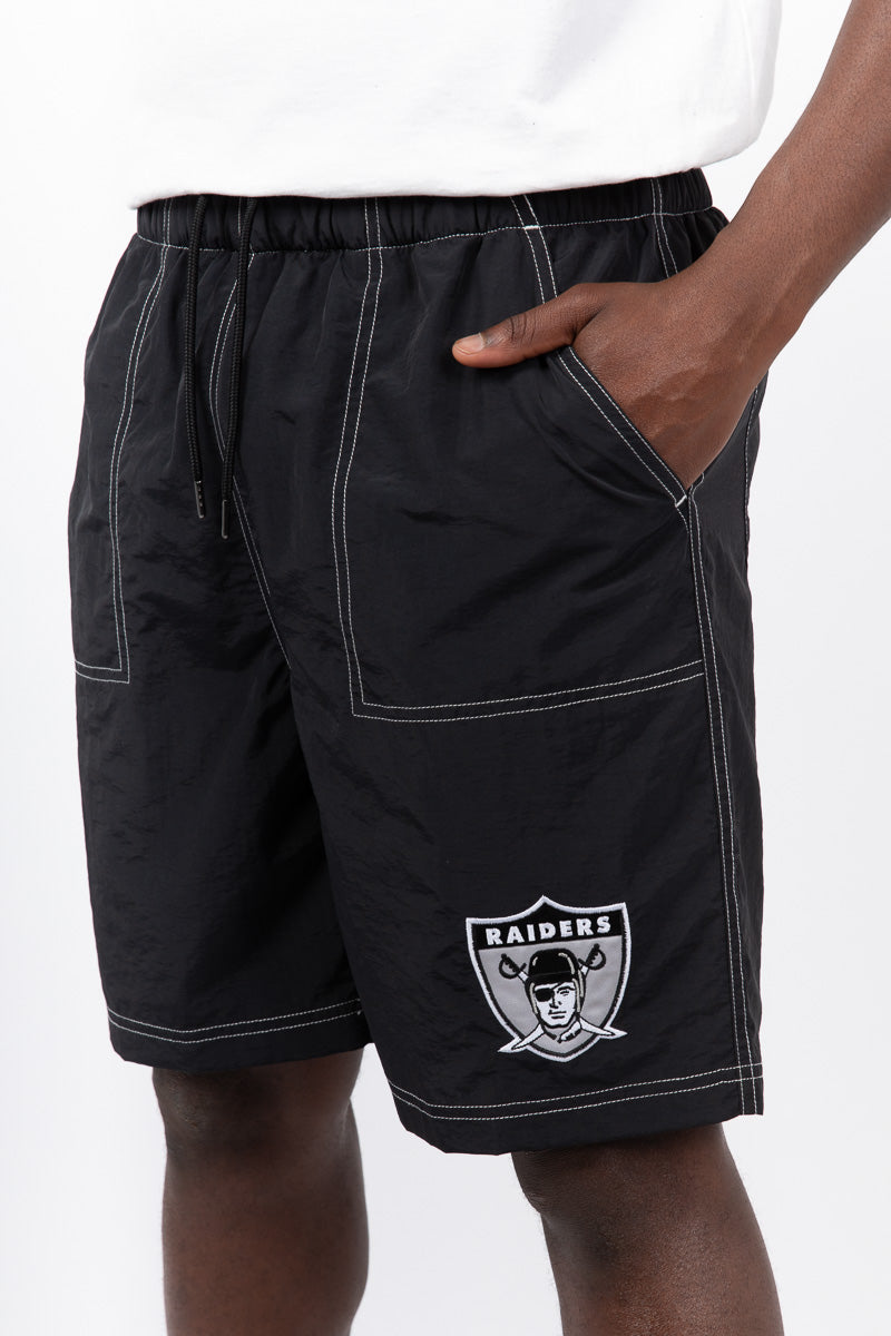 Los Angeles Raiders Contrast Stitch Nylon Shorts
