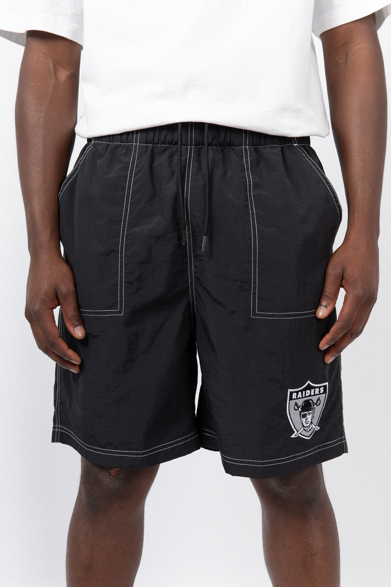 Los Angeles Raiders Contrast Stitch Nylon Shorts