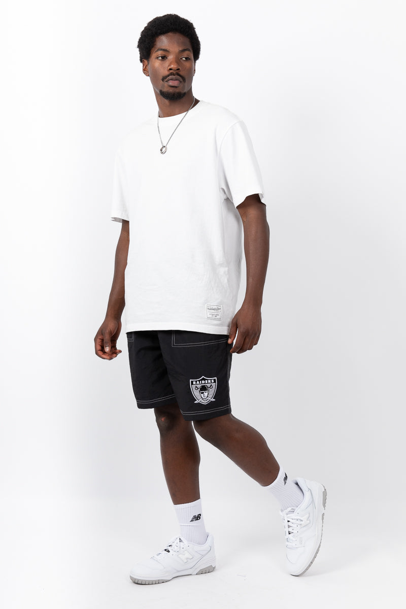Los Angeles Raiders Contrast Stitch Nylon Shorts