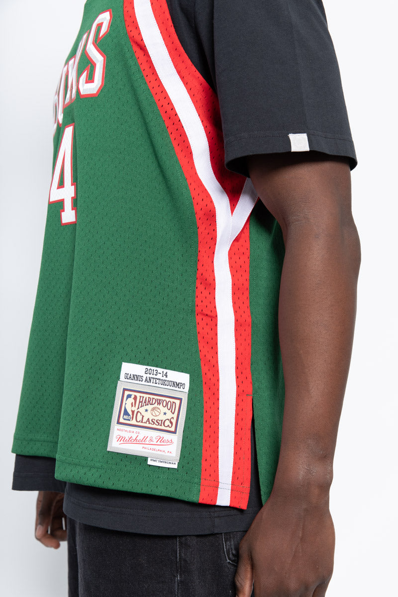 Giannis Antetokounmpo Milwaukee Bucks 13-14 Hardwood Classic Swingman Jersey