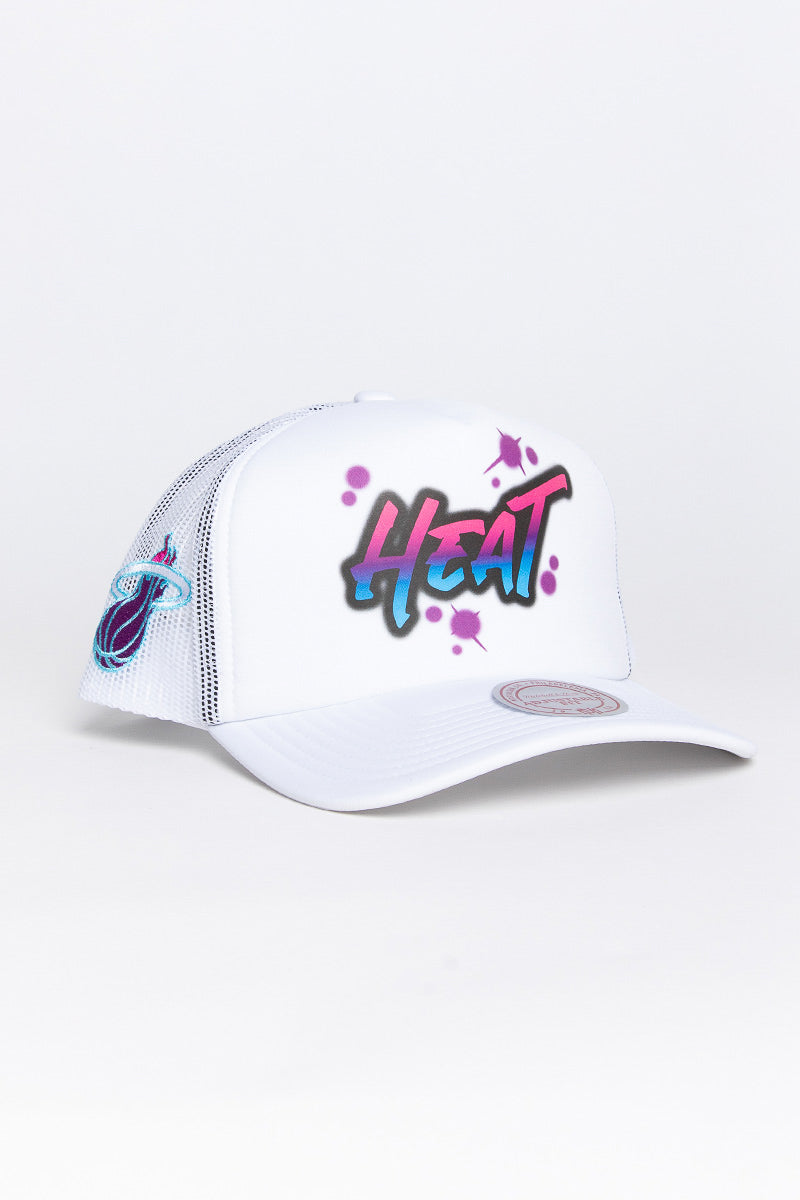 Miami Heat Airbrush Logo Trucker