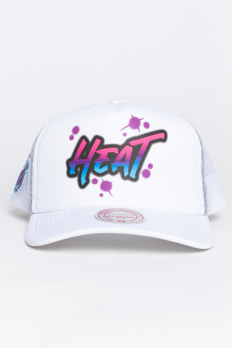 Miami Heat Airbrush Logo Trucker
